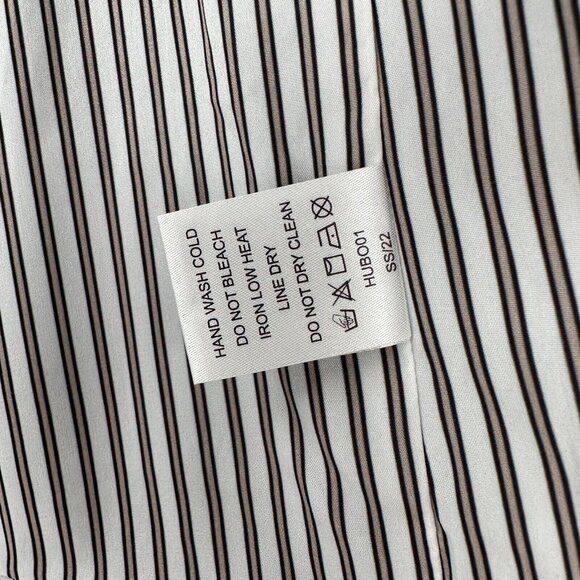 Quince Crepe Open Front Blazer sz S Navy Blue Wrinklefree Career Shoulder Pads - Picture 5 of 7